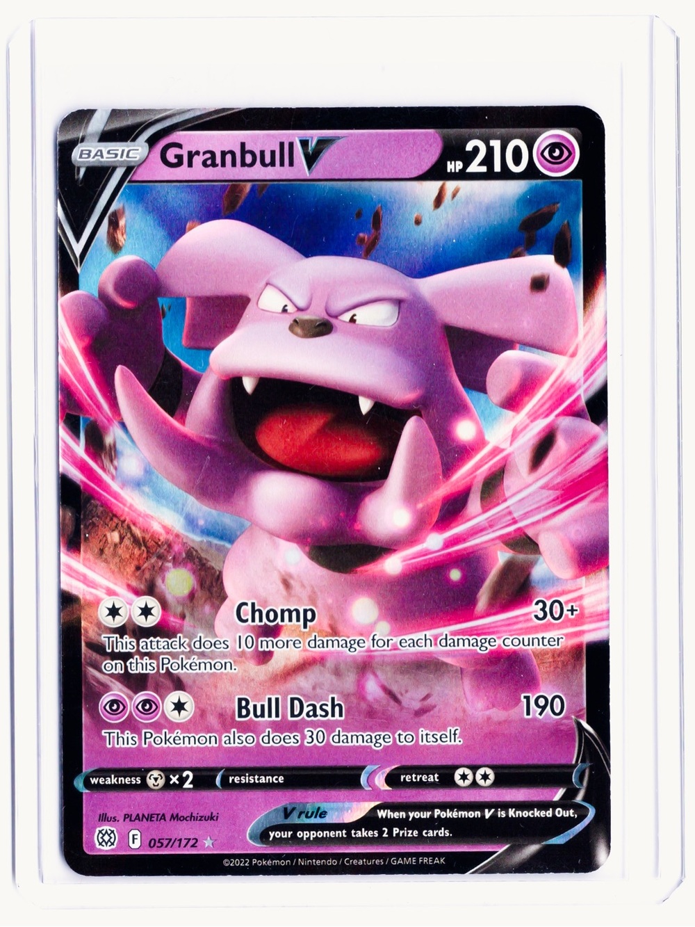 Granbull V 057/172 Brilliant Stars NM Pokemon Trading Card